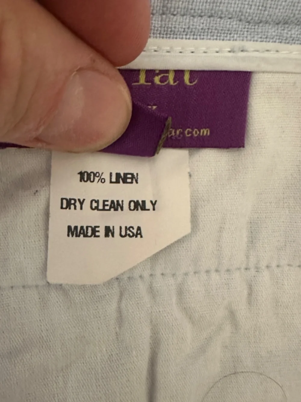 Tophat Light Blue Linen Pants 34